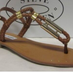 Steve Madden Brown Metallic Sandals